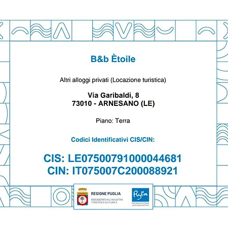 Etoile Salento 3* Arnesano